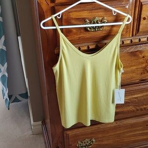 💚NWT Women's Frozen Lime Ribbed Knit Tank Top Size Large
